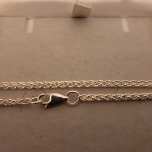 Sterling Silver Spiga Chain 16" - 30" Made in the U.K. Fully hallmarked