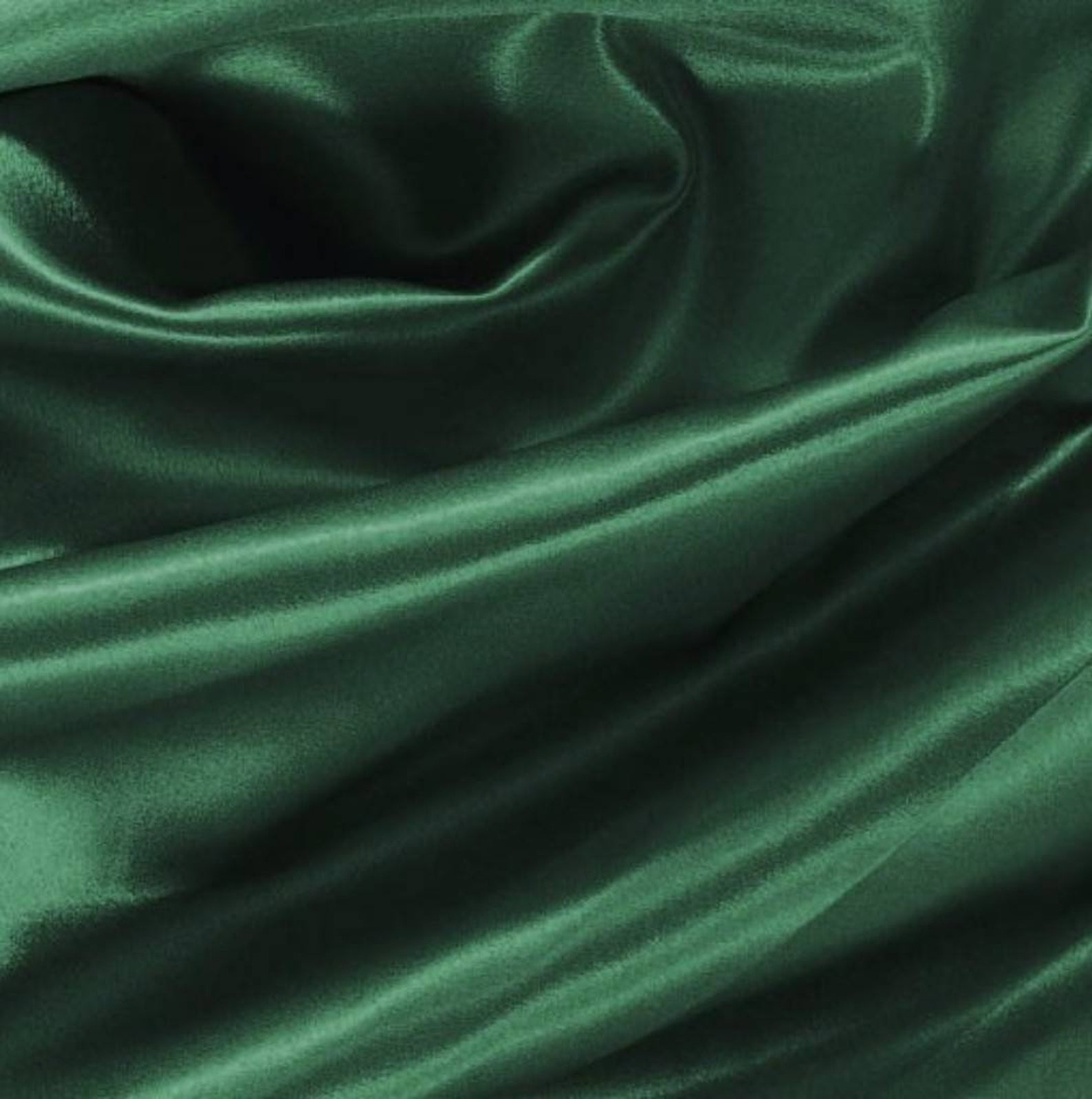 Dark Green Thick Satin Fabric by the Yard 3/4 Yard Half - Etsy