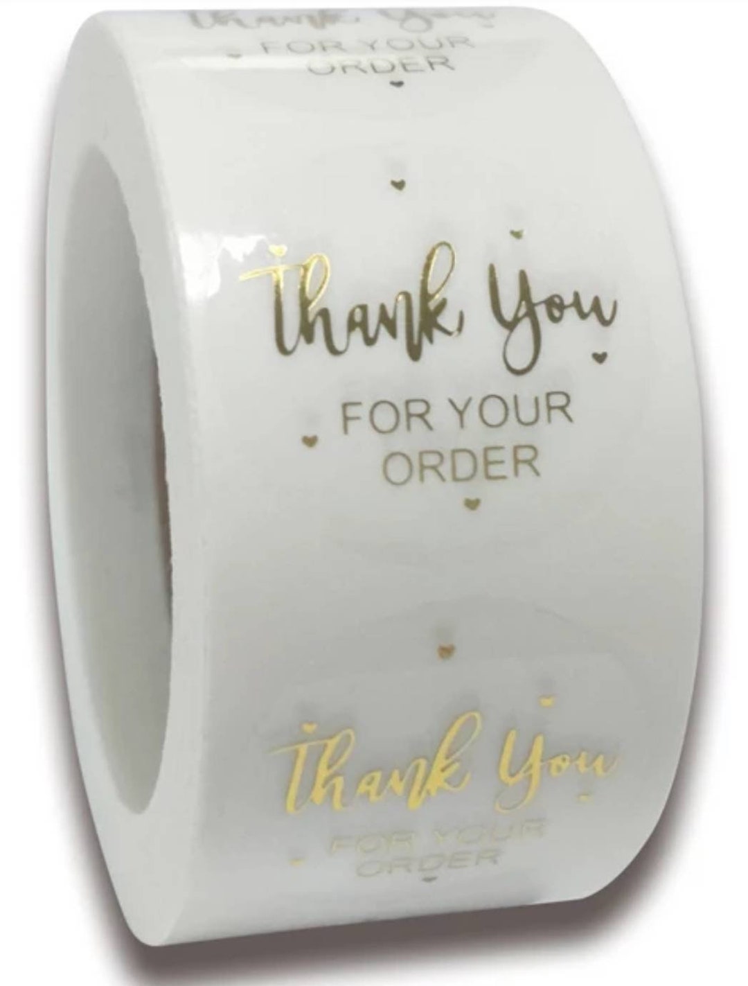Thank You FOR YOUR ORDER Clear Stickers With Gold Letters Sets of 100 ...