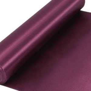 Sophisticated Burgundy Satin Crepe Fabric (Soft and easy to work with) by the yard , half yard ,  quarter yard x 60 inches!! FAST SHIPPING!
