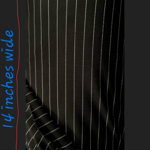 Black white striped Polyester Stretch Fabric by the yard , half yard , fat quarter , quarter yard x 14 inches wide!! FAST SHIPPING!