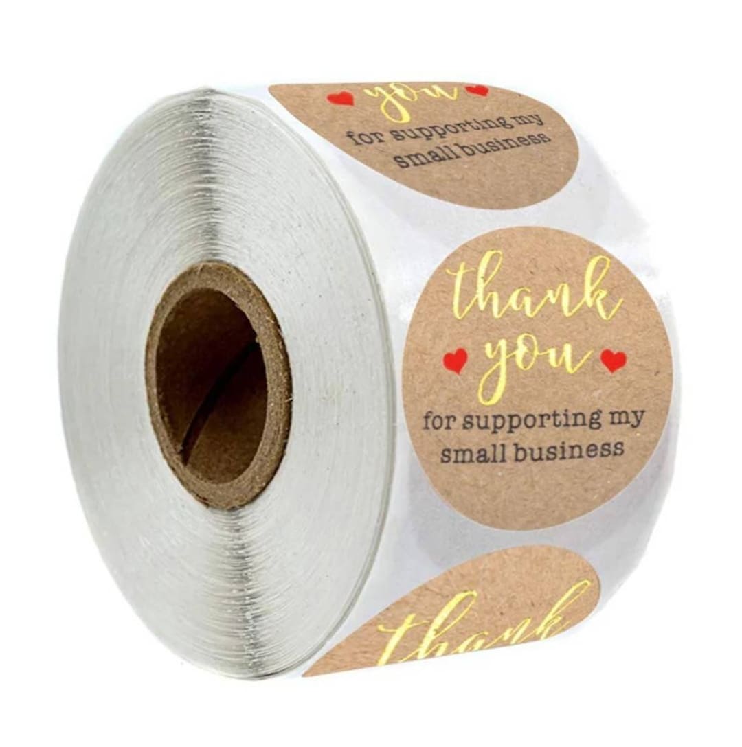 Thank You for Supporting My Small Business Stickers on Quality Kraft ...