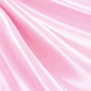 Pink Thick Satin Fabric by the yard - 3/4 yard - half yard - fat quarter - quarter yard x 58/60 inches wide!! FAST SHIPPING!