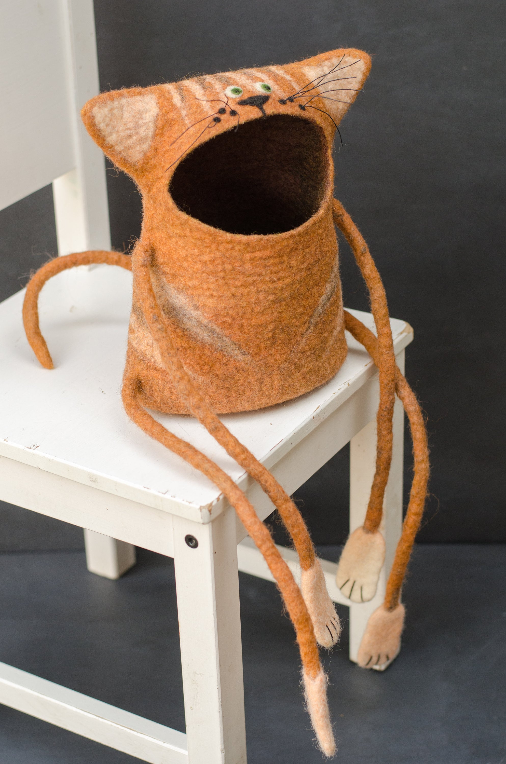 Ginger cat storage container Knickknacks storage Candy Etsy