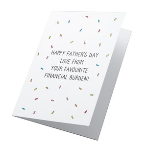 Fardeau financier! Carte personnalisée de fête des pères, fête heureuse des pères, drôle de fête des pères, carte beau-père, carte papa
