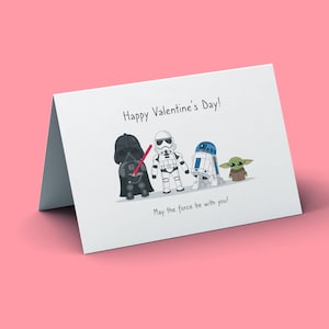 Star Wars! Biglietto di San Valentino personalizzato, biglietto di San Valentino, biglietto di San Valentino divertente, San Valentino di Star Wars, San Valentino di Yoda