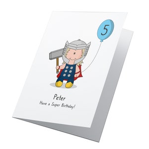 Gepersonaliseerde verjaardagskaart superheld, verjaardagskaart jongens, verjaardagskaart meisjes, superheldenkaart, gepersonaliseerde kaart