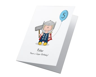 Cartão de aniversário de super-herói personalizado, cartão de aniversário de meninos, cartão de aniversário de meninas, cartão de super-herói, cartão personalizado