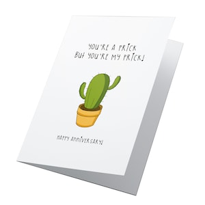 Prick preferito! Biglietto di anniversario maleducato, fidanzato, fidanzata, marito, moglie, partner, biglietto di anniversario divertente, biglietto personalizzato, biglietto d'amore