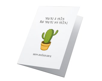 ¡Pica favorita! Tarjeta de aniversario grosera, novio, novia, esposo, esposa, pareja, tarjeta de aniversario divertida, tarjeta personalizada, tarjeta de amor
