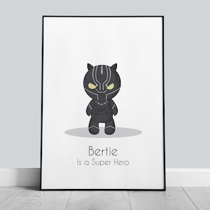 Personalised Superhero Print, Nursery Print, Bedroom Prints, Boys Room, Girls Room, Playroom Print, Wall Art, Avengers Print