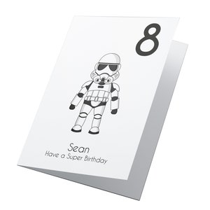 Storm Trooper Star Wars Personalised Birthday Card, Any Age Birthday Card, Star Wars Birthday Card