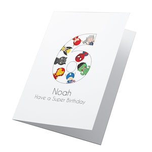 Tarjeta de cumpleaños de superhéroe personalizada, tarjeta de cumpleaños de niños, tarjeta de cumpleaños de niñas, tarjeta de superhéroe de niño, tarjeta personalizada, tarjeta de superhéroe de niña