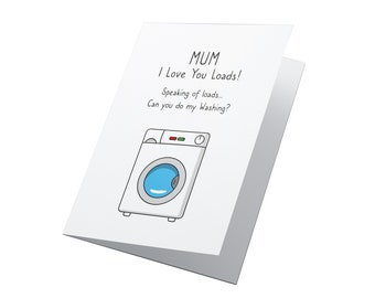 Washing! Personalised Mothers Day Card, Card For Mum, Mothers Day, Funny Mothers Day Card, Lockdown Mothers Day, Joke Mothers Day Card
