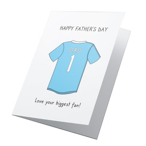 Fan numéro 1! Choisissez votre équipe de football personnalisé carte de la fête des Pères, Happy Fathers Day, Funny Fathers Day, Stepdad Card, Dad Card