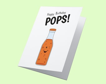 Happy Birthday POPS!! Funny Birthday Card, Happy Birthday Card, Dad Card, Joke Birthday Card, Card for Dad, Happy Birthday Card