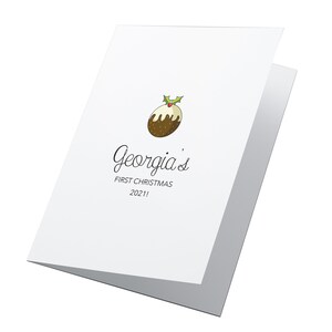 Tarjeta de Navidad Baby First, Tarjeta de Navidad Personalizada para Recién Nacidos, Tarjeta de Navidad para Bebé Nuevo, Primera Navidad del Nieto
