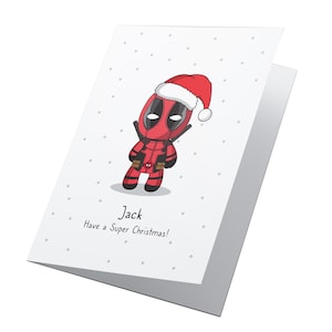 Personalisierte Superheld Weihnachtskarte, Superheld Weihnachten, Kinder Weihnachtskarte, Marvel Weihnachtskarte, Avengers Karte