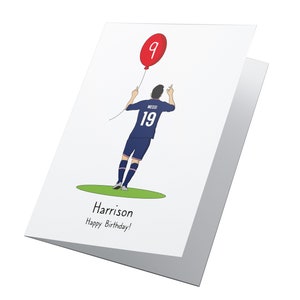 Lionel Messi! Any Age Personalised Lionel Messi Birthday Card