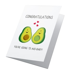 Avo-Bébé ! Nouvelle carte de bébé, nouvelle carte de parent, carte de grossesse, carte de grossesse drôle, carte personnalisée, carte de bébé, carte d'attente, nouvelle arrivée
