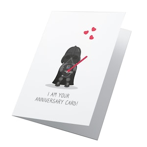Tarjeta de aniversario de I Am Your, Tarjeta de aniversario personalizada de Star Wars, Tarjeta de Star Wars, Tarjeta de aniversario de Star Wars