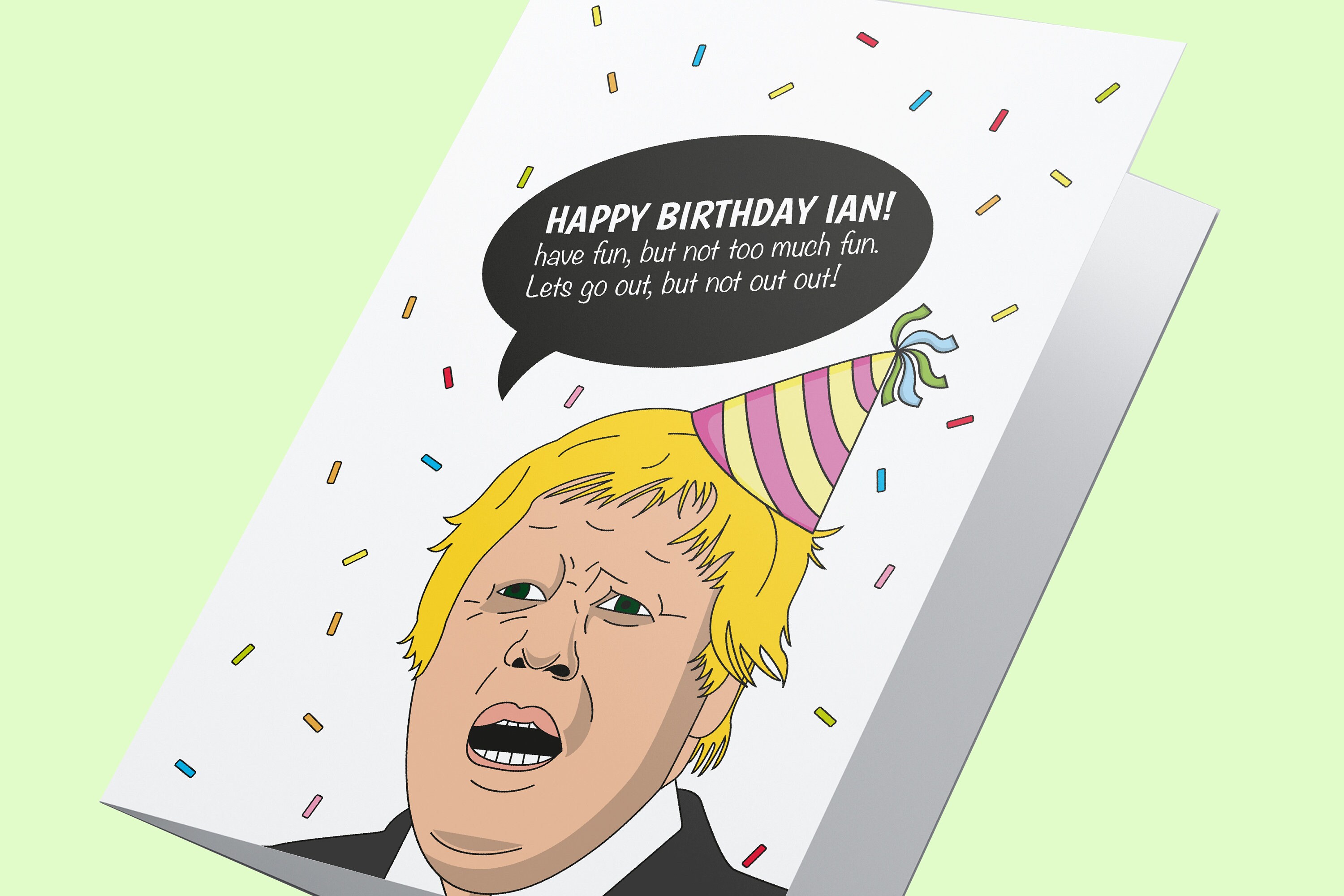 Boris Johnson Personalised Birthday Card Happy Birthday Etsy