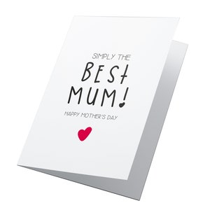 Semplicemente la migliore mamma! Biglietto personalizzato per la festa della mamma, biglietto per la mamma, biglietto per la mamma, festa della mamma, biglietto per la festa della mamma favoloso, con affetto mamma, biglietto per la matrigna