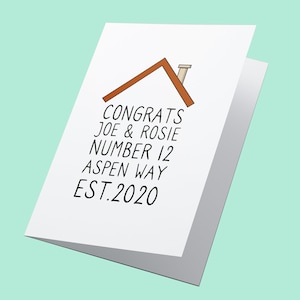 Aandenkenhuis! Gepersonaliseerde New Home Card, Gefeliciteerd Card, Happy New Home Card, Funny New Home Card, House Warming Card