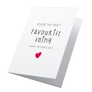 Favoriete ding! Gepersonaliseerde Moederdagkaart, moederkaart, kaart voor moeder, Moederdag, fantastische Moederdagkaart, liefdesmoeder, stiefmoederkaart