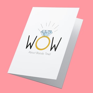 WOW wär's auch geworden! Personalisierte Verlobungskarte, Glückwunschkarte, lustige Verlobungskarte, glückliches Paar, Liebeskarte, lustige Verlobungskarte