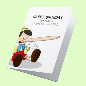 PINOCCHIO! Lustige Geburtstagskarte, Karte für Ihn, Karte für Sie, Karte für Partner, Freundkarte, Scherz-Geburtstagskarte, alles Gute zum Geburtstagkarte