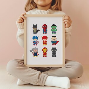 Superhero Print, Superhero Bedroom Art, Superhero Decor, Superhero Girls Bedroom, Superhero Boys Bedroom, NurseryPrint, Boys Bedroom Print, girls Bedroom Print, Batman Bedroom, Spiderman Bedroom, Iron Man Bedroom, Superhero bedroom design