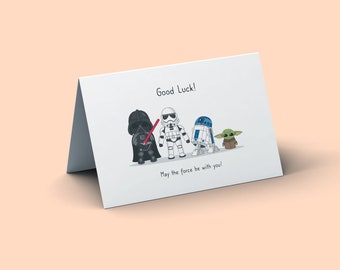 Star Wars Good Luck! Leaving Card, New Job Card, Goodbye Card, Joke Card, Funny Leaving Card, Funny Good Luck Card, Congrats New Job Card