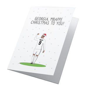 Kylian Mbappé ! Carte de Noël personnalisée Mbappe Christmas To You Messi, carte de Noël Real Madrid, carte de Noël Kylian Mbappe