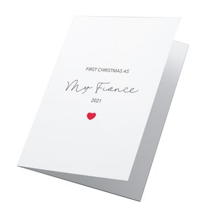 Primeiro Natal Como Meu Noivo! Cartão de Natal Personalizado para Novo Casal, Cartão de Natal para Noivos, Cartão de Natal para Noivos