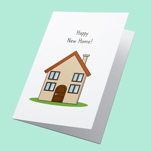 Happy New Home! Gepersonaliseerde nieuwe home card, felicitaties kaart, Happy New Home Card, Funny New Home Card, House Warming Card