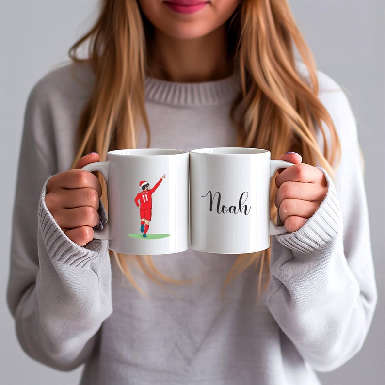 Mohamed Salah mug, Manchester United mug, Mohamed Salah Christmas mug, personalised Christmas mug, Liverpool Gift, grandson football gift, Christmas gift, Mohamed Salah gift, Mohamed Salah Christmas, Customised Mug, Liverpool Christmas, Liverpool Mug