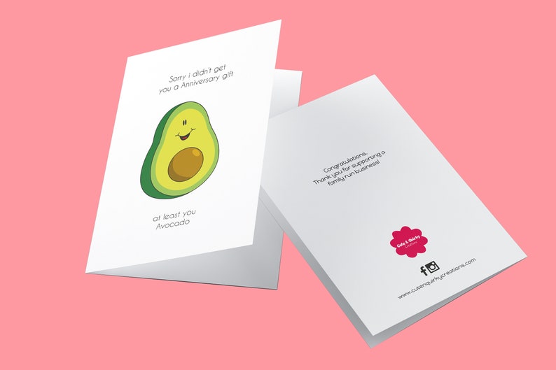 Avocado Funny Anniversary Card Boyfriend Girlfriend | Etsy