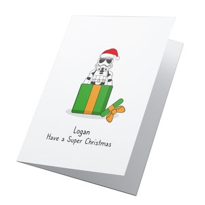 Gepersonaliseerde kerstkaart Storm Trooper, Star Wars Christmas, Merry Christmas, kinderkerstkaart, Merry Xmas, kerstkaart, Star Wars