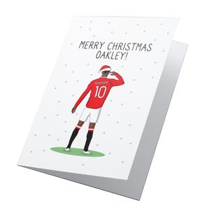 Marcus Rashford! Personalised Christmas Card, MUFC Christmas Card, Manchester United Christmas Card, Rashford Christmas