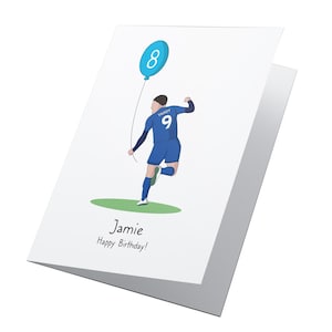 Carte d'anniversaire personnalisée Jamie Vardy, carte d'anniversaire Jamie Vardy, carte d'anniversaire de Leicester City, Leicester City