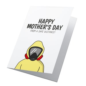 ¡Distancia segura! Tarjeta personalizada del día de las madres, tarjeta de mamá, tarjeta para mamá, día de las madres, tarjeta divertida del día de las madres, tarjeta del día de las madres de encierro