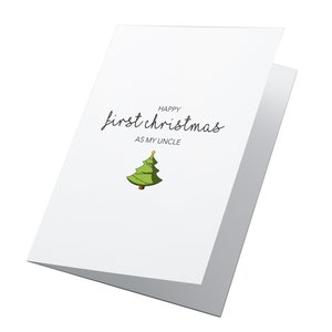 Buon primo Natale da zio! Biglietto di auguri personalizzato per il primo Natale dello zio, biglietto di auguri per il primo Natale del bambino, biglietto di auguri per il Natale del neonato