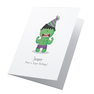 Personalisierte Superheld Geburtstagskarte, Jungen Geburtstagskarte, Mädchen Geburtstagskarte, Superheld Karte, personalisierte Karte, Marvel Geburtstagskarte