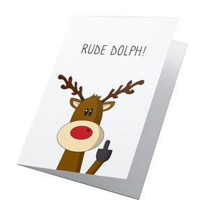 Unverschämter Dolph! Personalisierte Weihnachtskarte, Rude Weihnachtskarte, frohe Weihnachten, lustige Weihnachtskarte, Weihnachtskarte