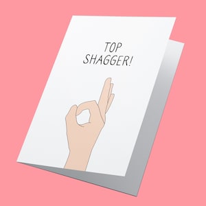 TOP SHAGGER! Biglietto di San Valentino personalizzato, biglietto di San Valentino, biglietto di San Valentino divertente, biglietto di San Valentino in lockdown, biglietto di San Valentino maleducato
