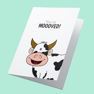 Mooved! Carte maison personnalisée, carte de félicitations, happy new home card, funny new home card, house warming card