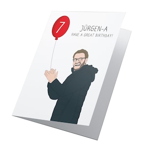Jürgen Klopp! Gepersonaliseerde Liverpool-verjaardagskaart, Jurgen Klopp-verjaardagskaart, LFC-verjaardagskaart, Liverpool Football-kaart
