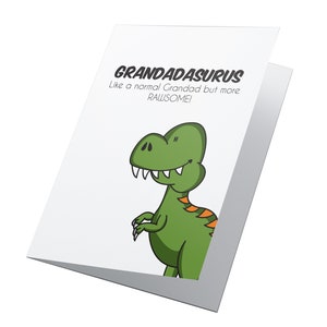 Grandadasaurus! Carte personnalisée de fête des pères, fête heureuse des pères, drôle de fête des pères, carte beau-père, carte papa