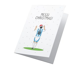 Lionel Messi! Personalised Messi Christmas Christmas Card, Messi Christmas Card, Lionel Messi Christmas Card